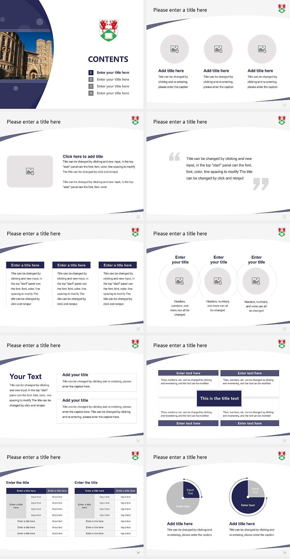 Aberystwyth University Course/Courseware Creation PPT Template4:3 ratio PPT effect preview image2