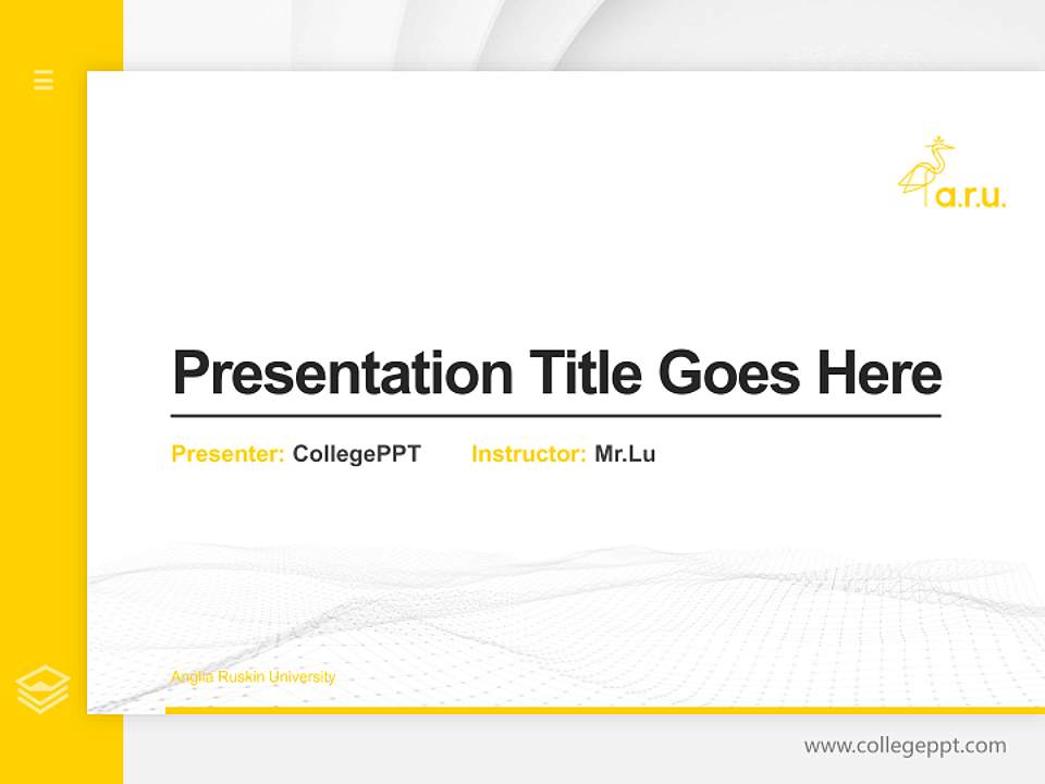 Anglia Ruskin University Thesis Proposal/Graduation Defense PPT Template4:3 ratio PPT effect preview image5