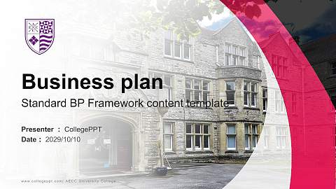 AECC University College Competition/Entrepreneurship Contest PPT Template