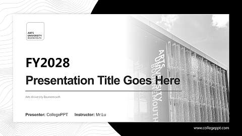 Arts University Bournemouth Academic Presentation/Research Findings Report PPT Template