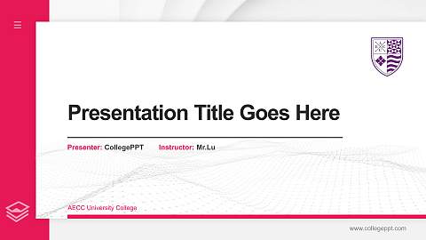 AECC University College Thesis Proposal/Graduation Defense PPT Template