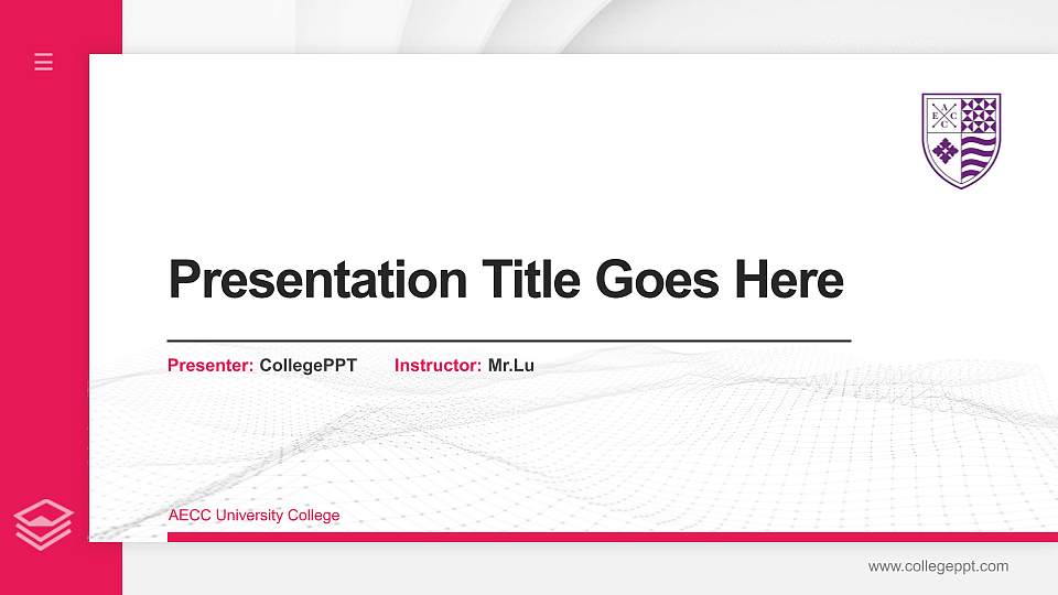 AECC University College Thesis Proposal/Graduation Defense PPT Template16:9 ratio PPT effect preview image