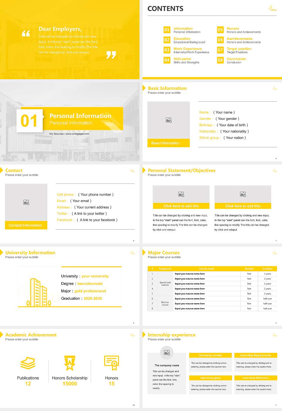 Anglia Ruskin University Resume PPT Template16:9 ratio PPT effect preview image2