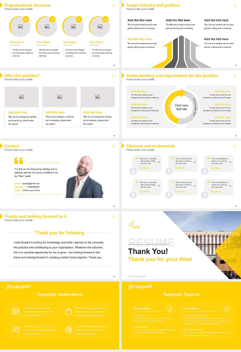 Anglia Ruskin University Resume PPT Template16:9 ratio PPT effect preview image4