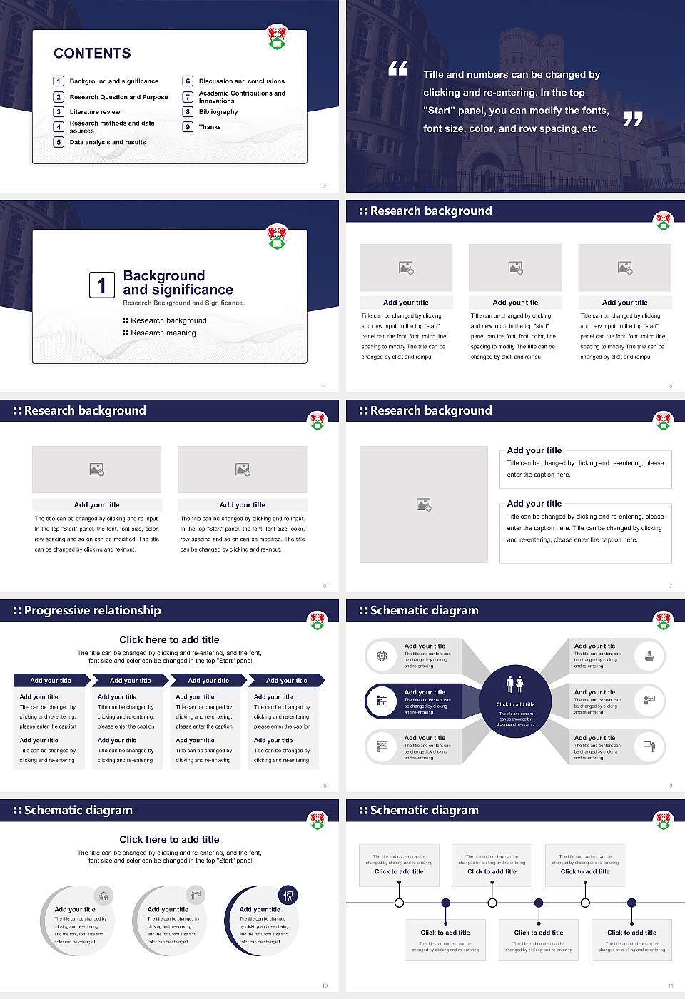 Aberystwyth University Graduation Thesis Defense PPT Template16:9 ratio PPT effect preview image2