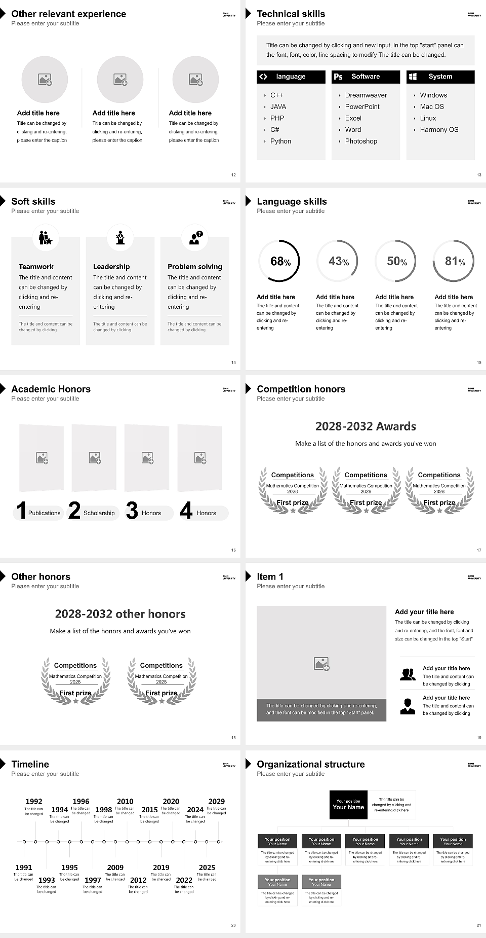 BIMM University Resume PPT Template_Slide preview image3