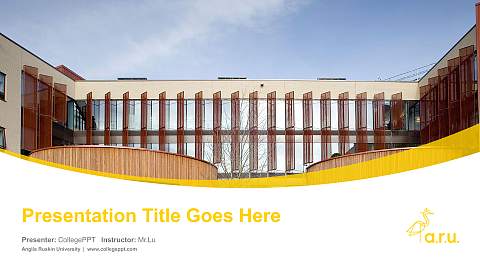 Anglia Ruskin University Course/Courseware Creation PPT Template
