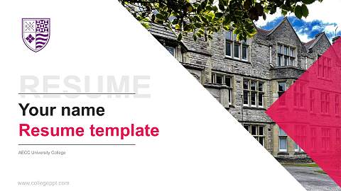 AECC University College Resume PPT Template