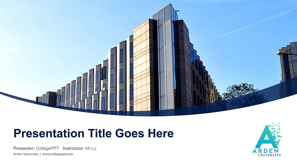 Arden University Course/Courseware Creation PPT Template16:9 ratio PPT effect preview image