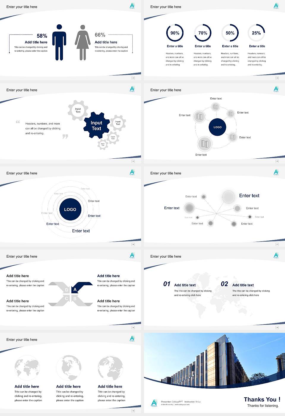 Arden University Course/Courseware Creation PPT Template16:9 ratio PPT effect preview image4