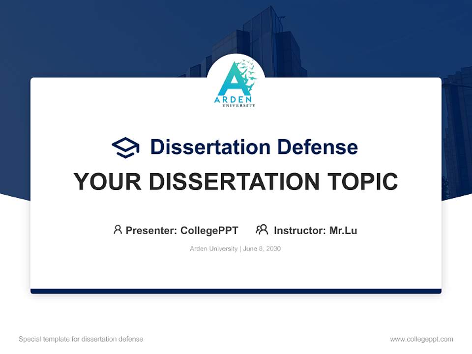 Arden University Graduation Thesis Defense PPT Template4:3 ratio PPT effect preview image7