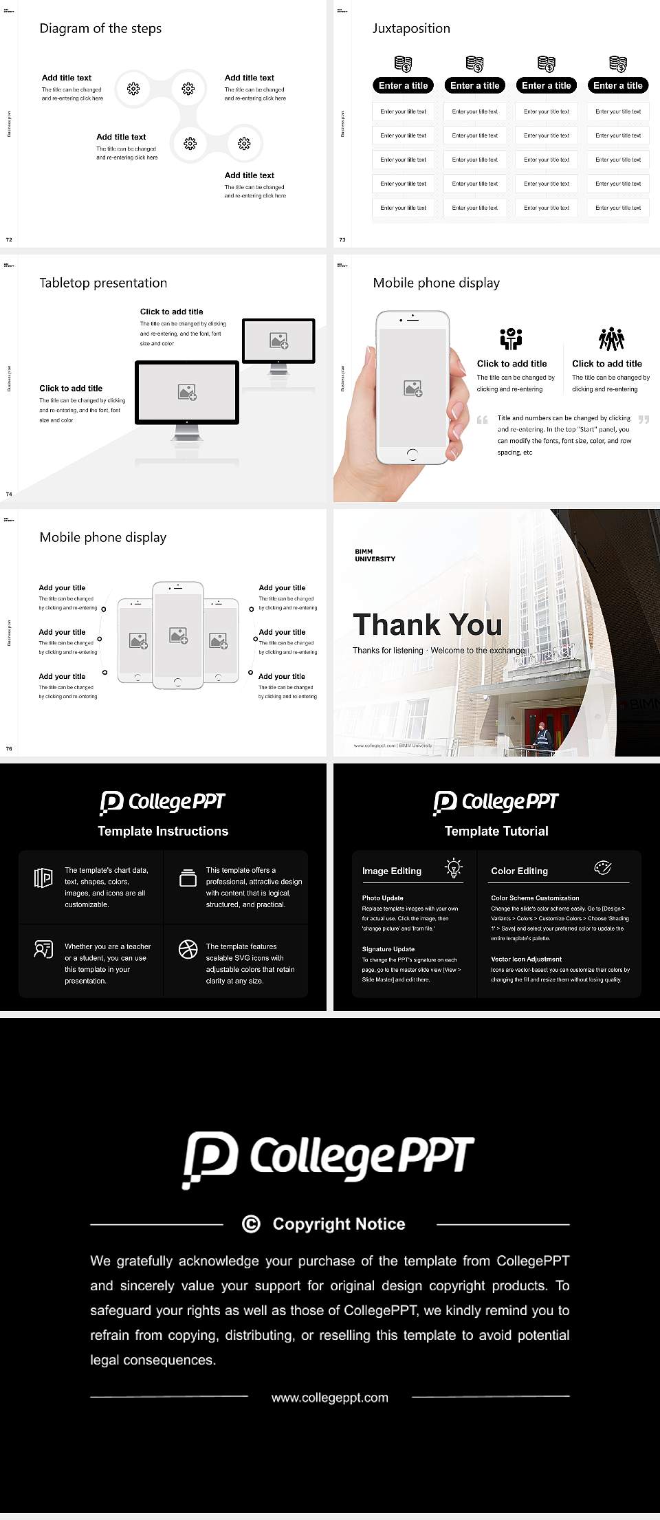 BIMM University Competition/Entrepreneurship Contest PPT Template4:3 ratio PPT effect preview image9