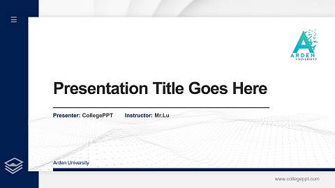 Arden University Thesis Proposal/Graduation Defense PPT Template