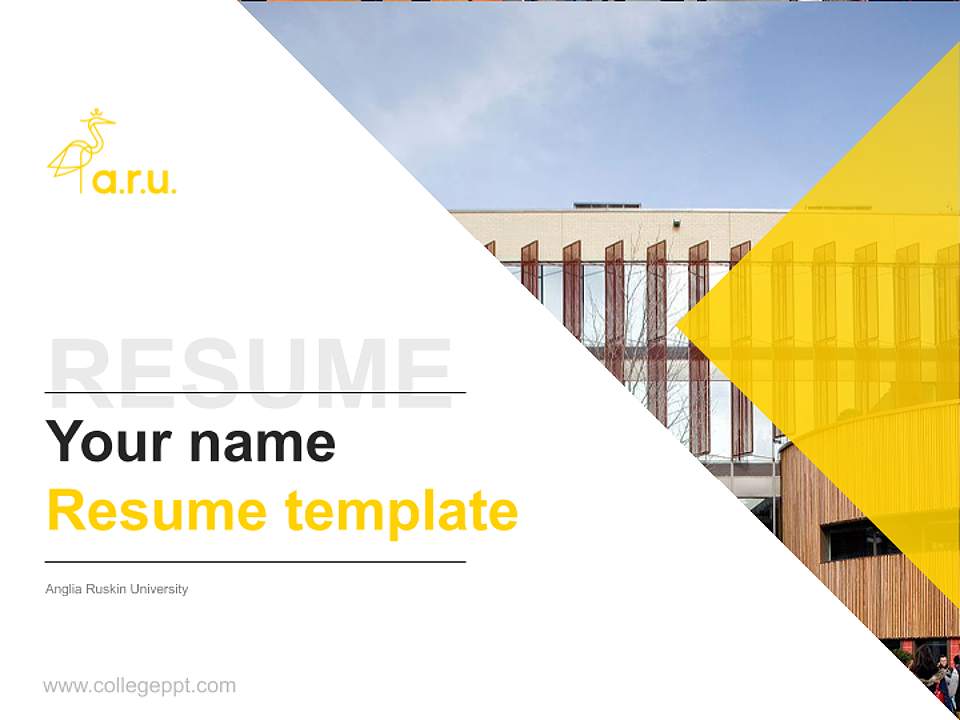 Anglia Ruskin University Resume PPT Template4:3 ratio PPT effect preview image5
