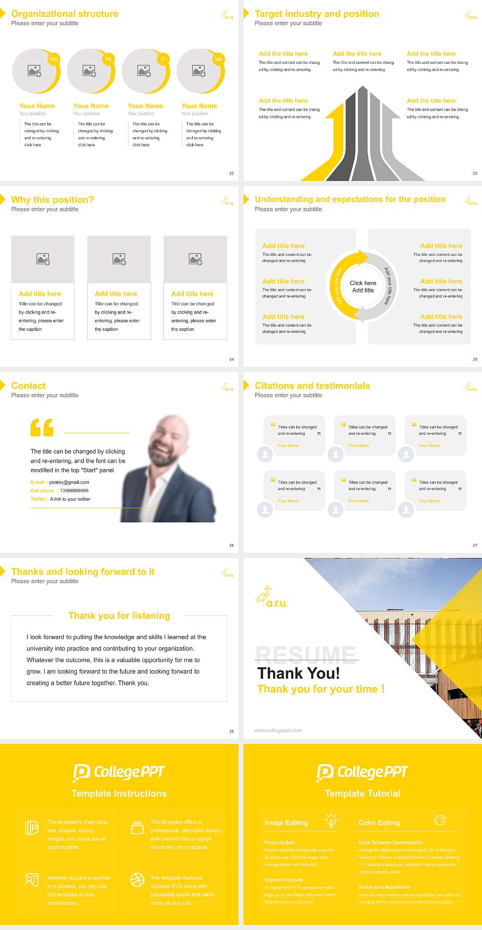 Anglia Ruskin University Resume PPT Template4:3 ratio PPT effect preview image4