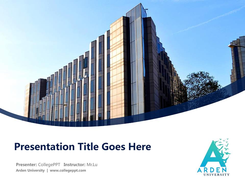 Arden University Course/Courseware Creation PPT Template4:3 ratio PPT effect preview image5