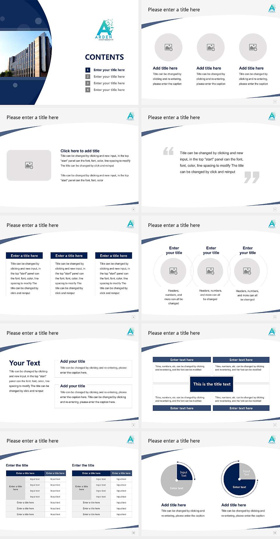 Arden University Course/Courseware Creation PPT Template4:3 ratio PPT effect preview image2