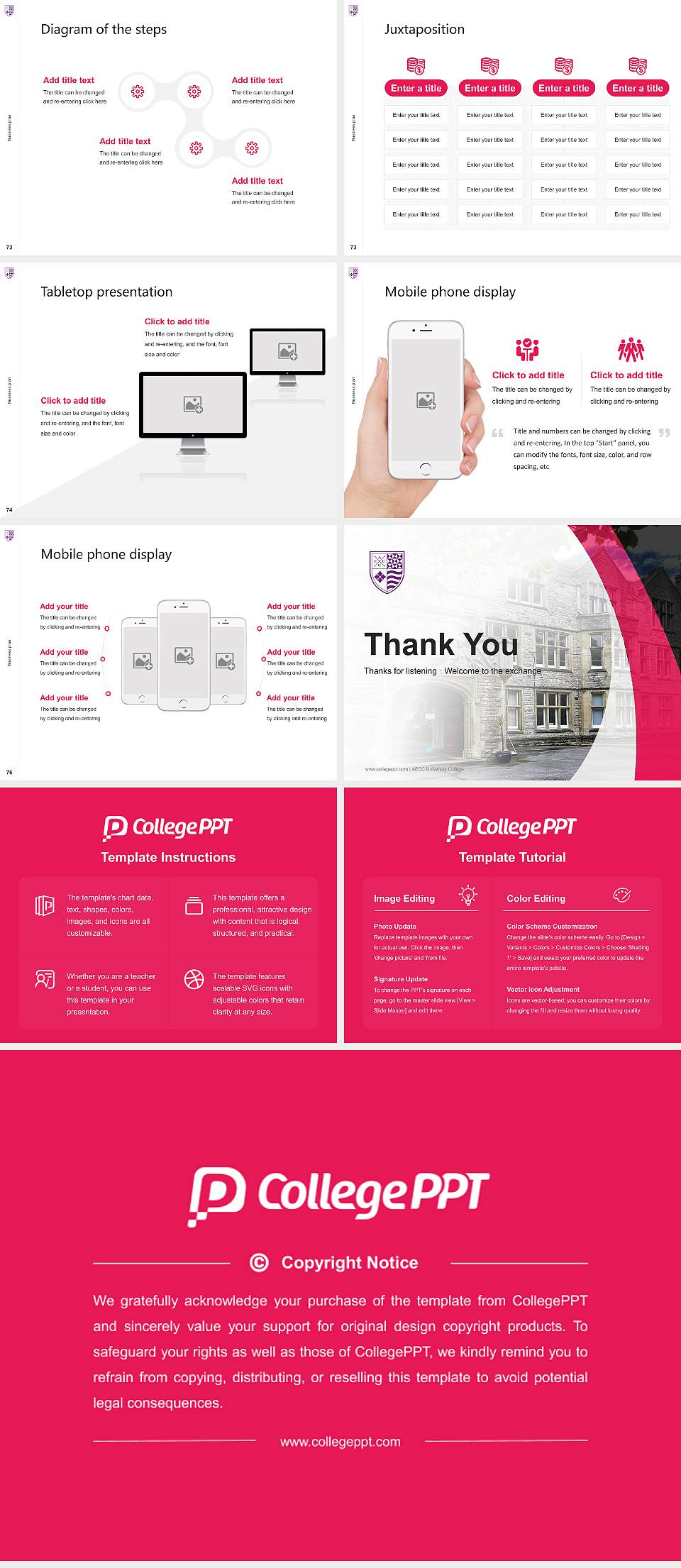 AECC University College Competition/Entrepreneurship Contest PPT Template4:3 ratio PPT effect preview image9