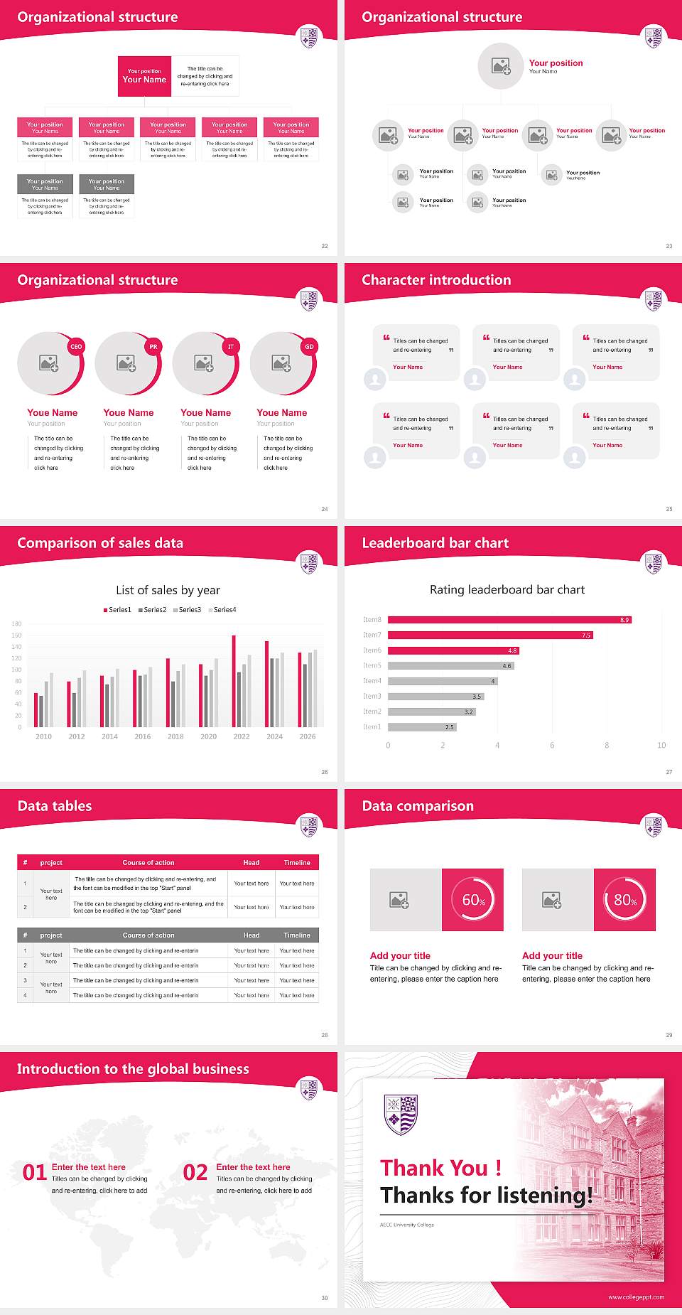 AECC University College Academic Presentation/Research Findings Report PPT Template4:3 ratio PPT effect preview image4