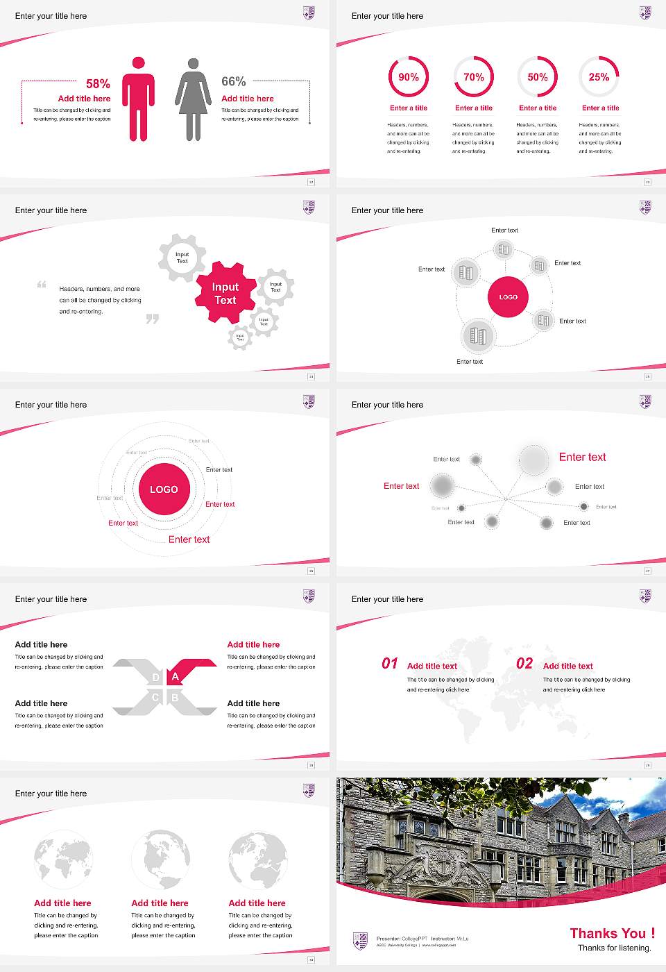 AECC University College Course/Courseware Creation PPT Template16:9 ratio PPT effect preview image4