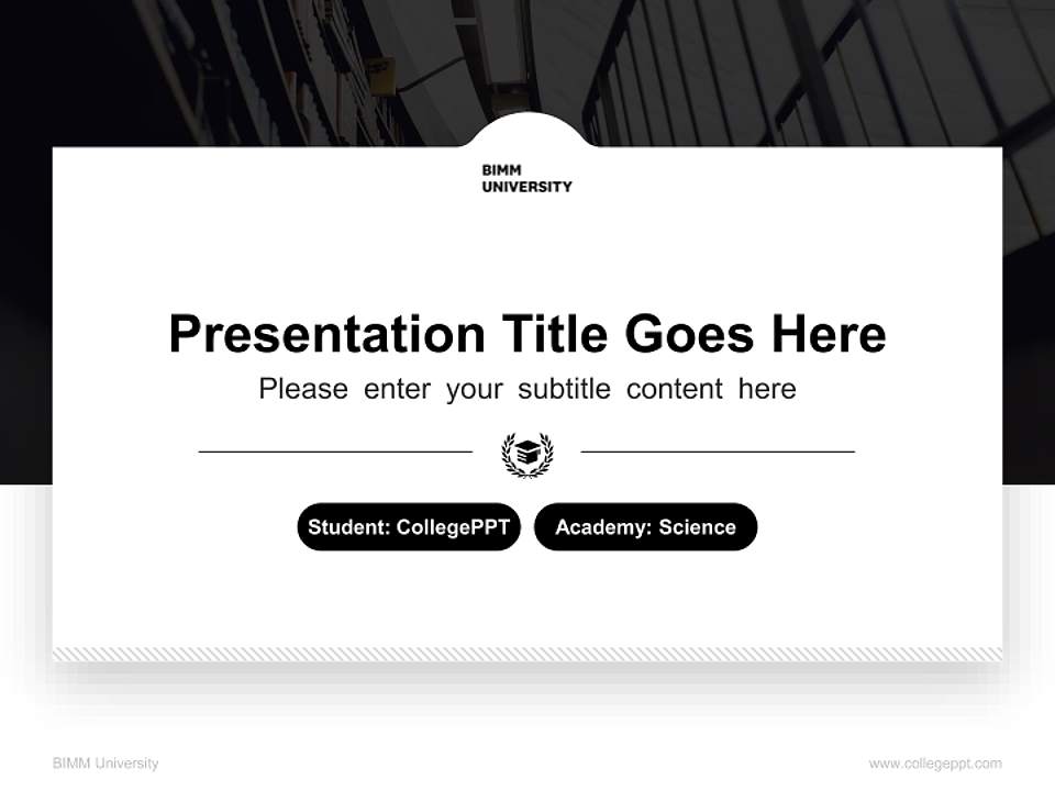 BIMM University National Scholarship Defense PPT Template4:3 ratio PPT effect preview image4