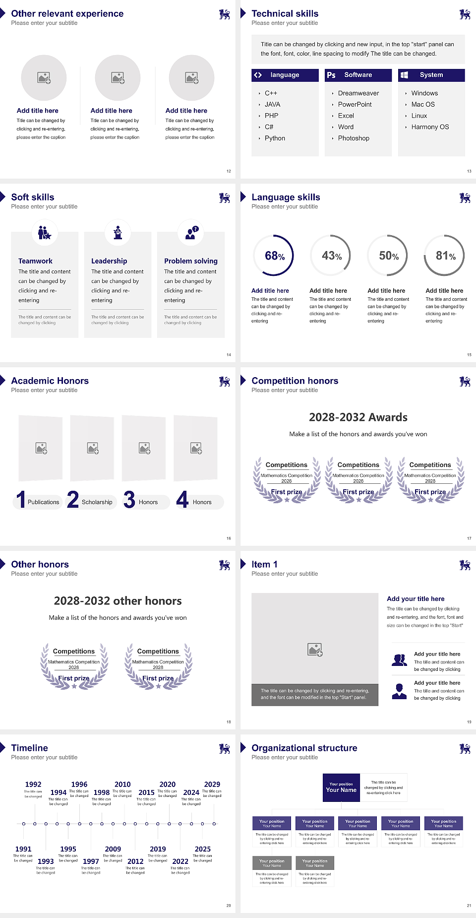 Birmingham City University Resume PPT Template_Slide preview image3