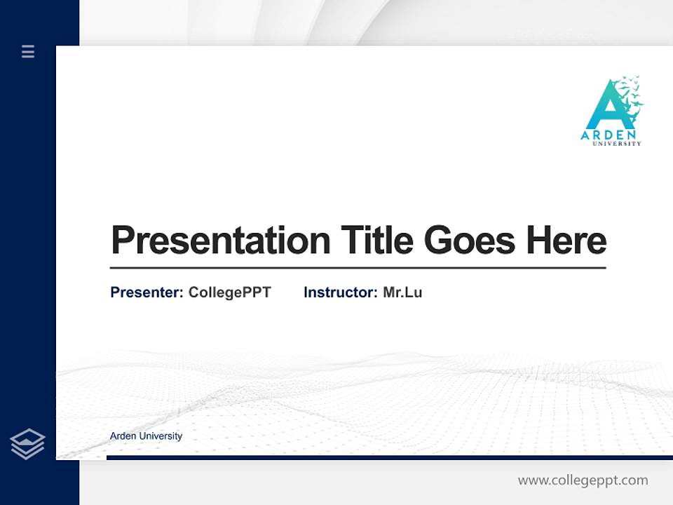 Arden University Thesis Proposal/Graduation Defense PPT Template4:3 ratio PPT effect preview image5