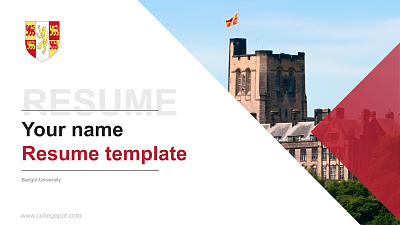 Bangor University Resume PPT Template