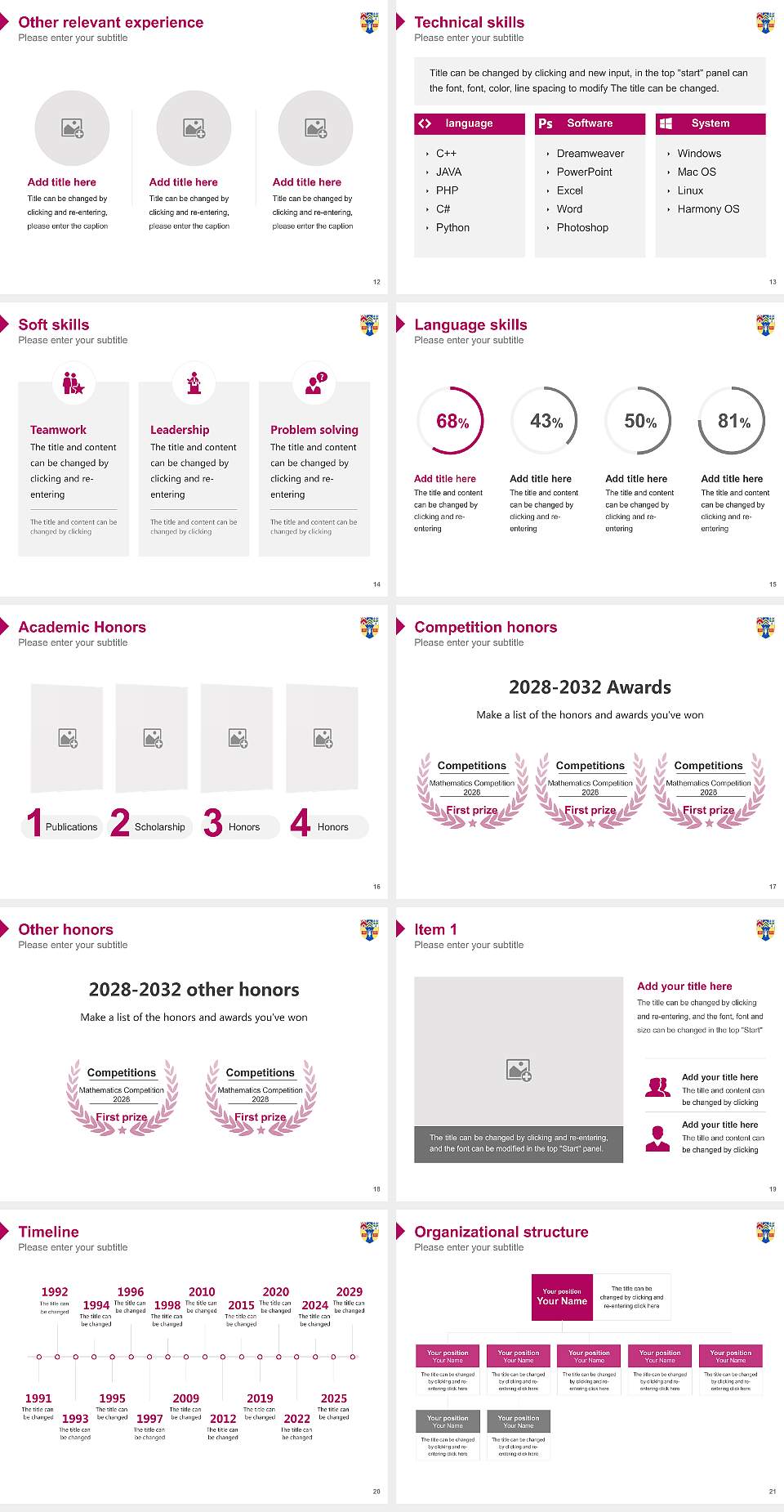 Abertay University Resume PPT Template4:3 ratio PPT effect preview image3