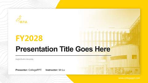 Anglia Ruskin University Academic Presentation/Research Findings Report PPT Template