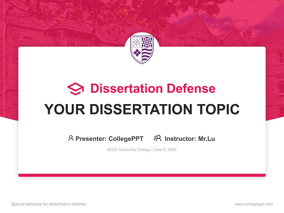 AECC University College Graduation Thesis Defense PPT Template4:3 ratio PPT effect preview image7
