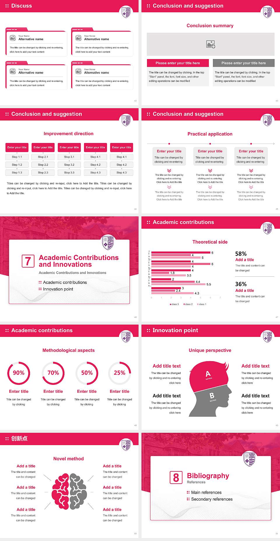 AECC University College Graduation Thesis Defense PPT Template4:3 ratio PPT effect preview image6