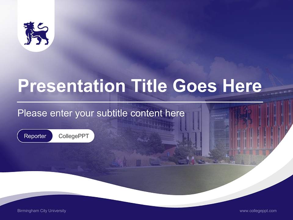 Birmingham City University Lecture Sharing and Networking Event PPT Template4:3 ratio PPT effect preview image4