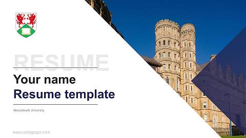 Aberystwyth University Resume PPT Template