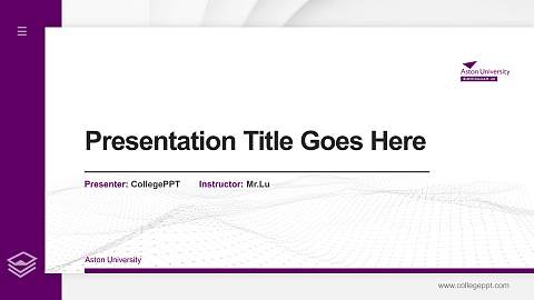 Aston University Thesis Proposal/Graduation Defense PPT Template