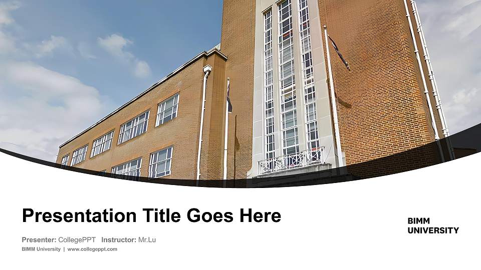 BIMM University Course/Courseware Creation PPT Template16:9 ratio PPT effect preview image