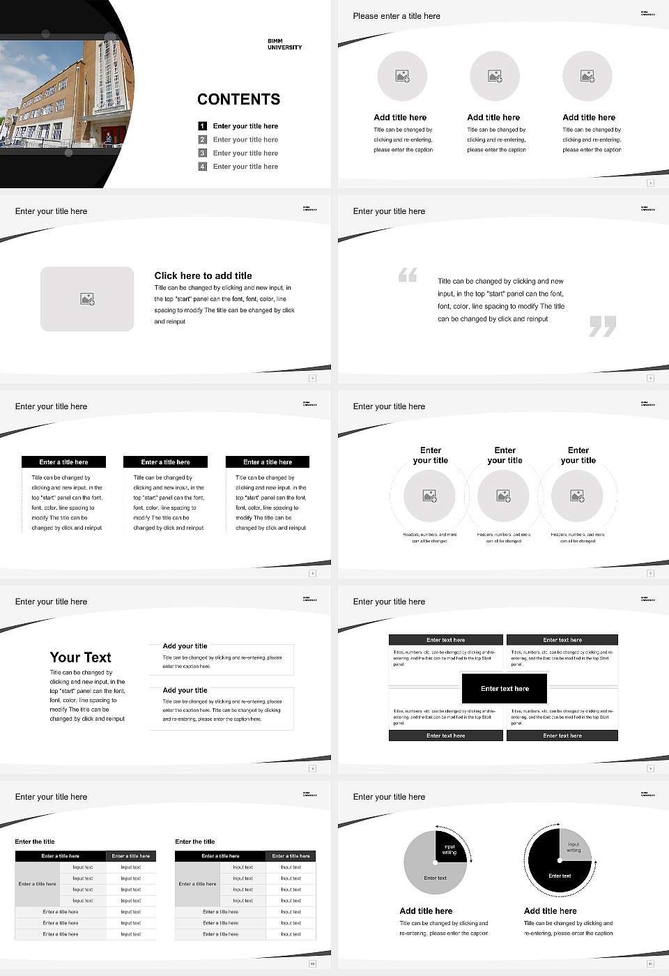 BIMM University Course/Courseware Creation PPT Template16:9 ratio PPT effect preview image2