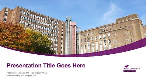 Aston University Course/Courseware Creation PPT Template