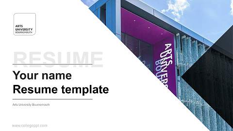 Arts University Bournemouth Resume PPT Template