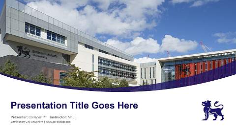 Birmingham City University Course/Courseware Creation PPT Template