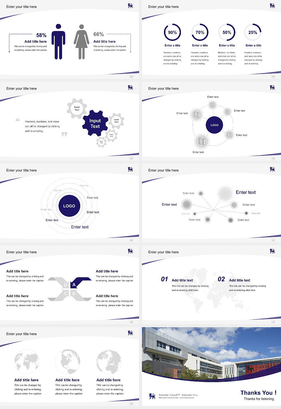 Birmingham City University Course/Courseware Creation PPT Template_Slide preview image4