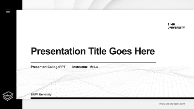 BIMM University Thesis Proposal/Graduation Defense PPT Template