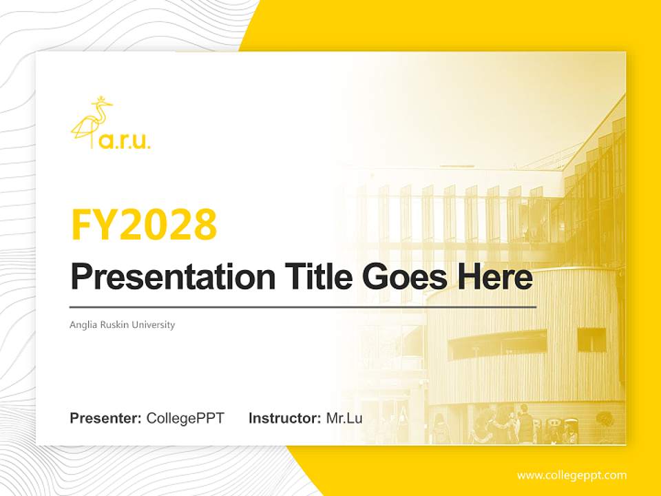 Anglia Ruskin University Academic Presentation/Research Findings Report PPT Template4:3 ratio PPT effect preview image5