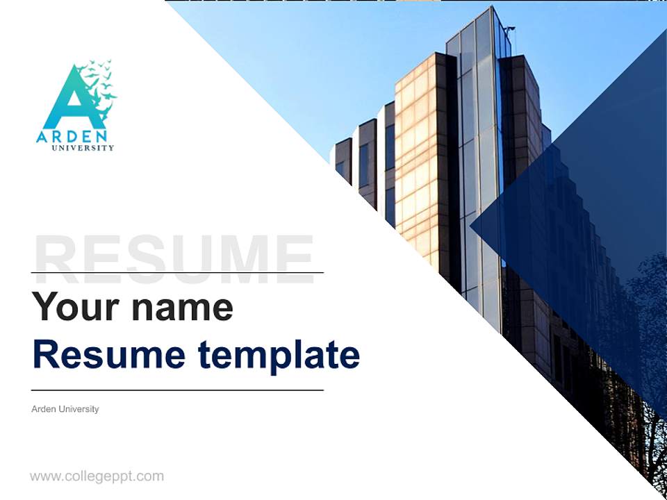 Arden University Resume PPT Template4:3 ratio PPT effect preview image5