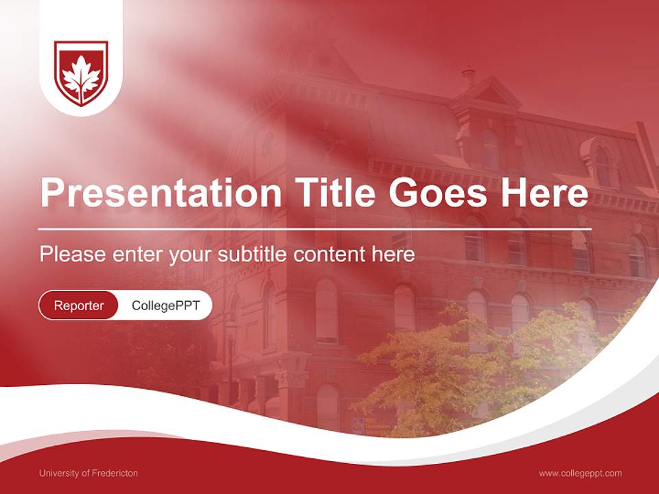 University of Fredericton Lecture Sharing and Networking Event PPT Template4:3 ratio PPT effect preview image4