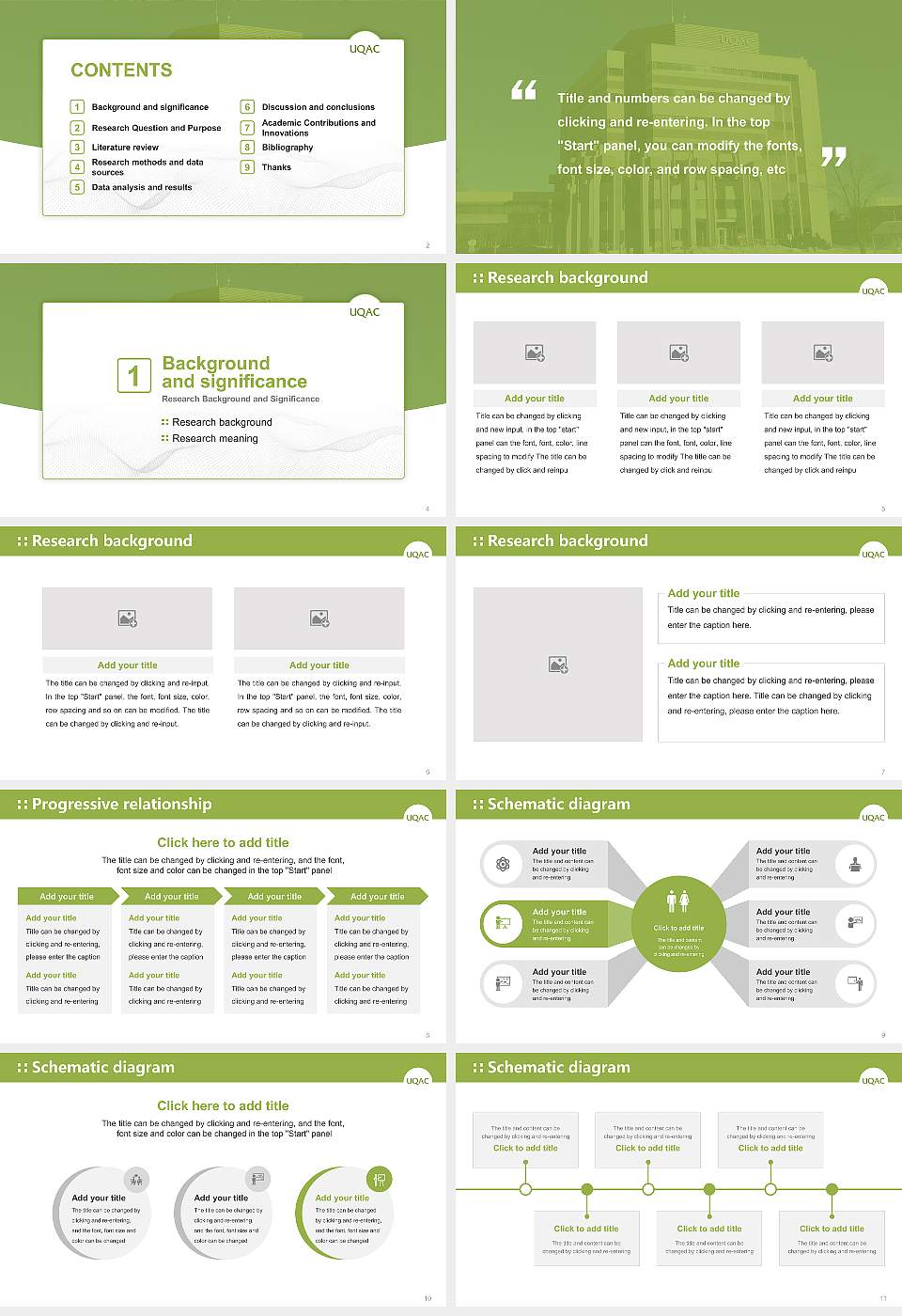 University of Quebec at Chicoutimi Graduation Thesis Defense PPT Template16:9 ratio PPT effect preview image2