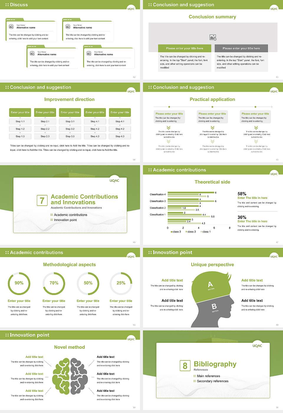 University of Quebec at Chicoutimi Graduation Thesis Defense PPT Template16:9 ratio PPT effect preview image6