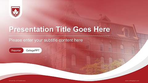University of Fredericton Lecture Sharing and Networking Event PPT Template
