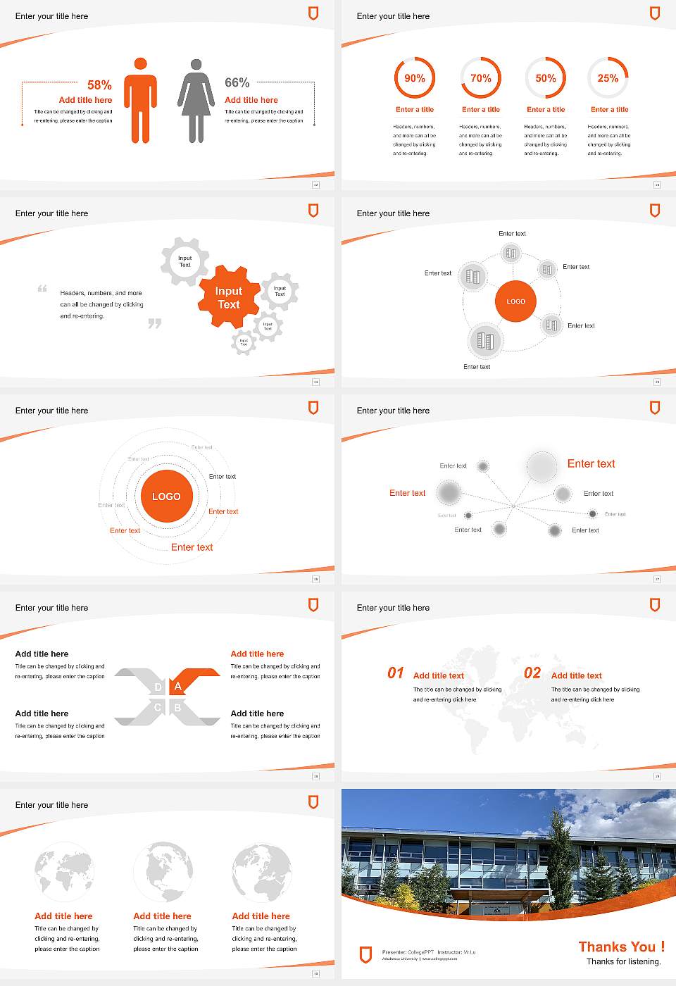 Athabasca University Course/Courseware Creation PPT Template16:9 ratio PPT effect preview image4