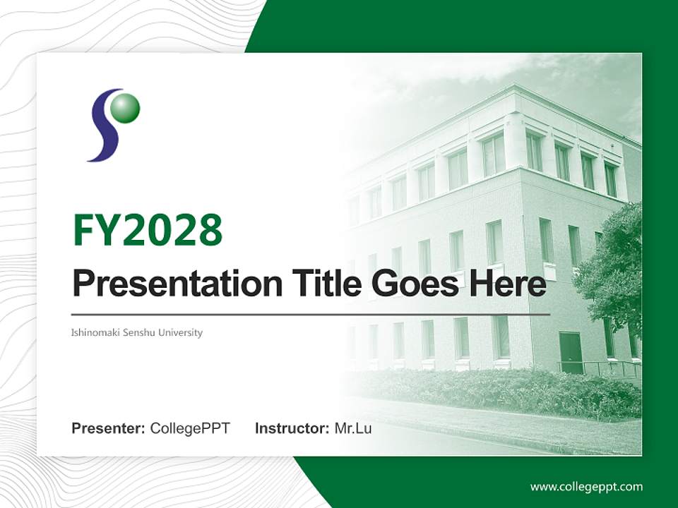 Ishinomaki Senshu University Academic Presentation/Research Findings Report PPT Template4:3 ratio PPT effect preview image5